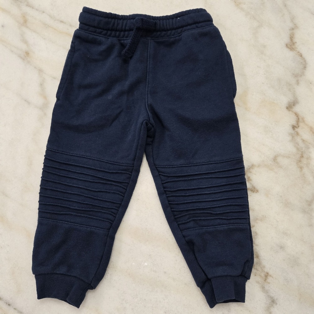 Garanimals Jogger Set 2 Piece Boys 24M Zip Up Hooded Sweater Gray Navy Blue - Picture 10 of 13